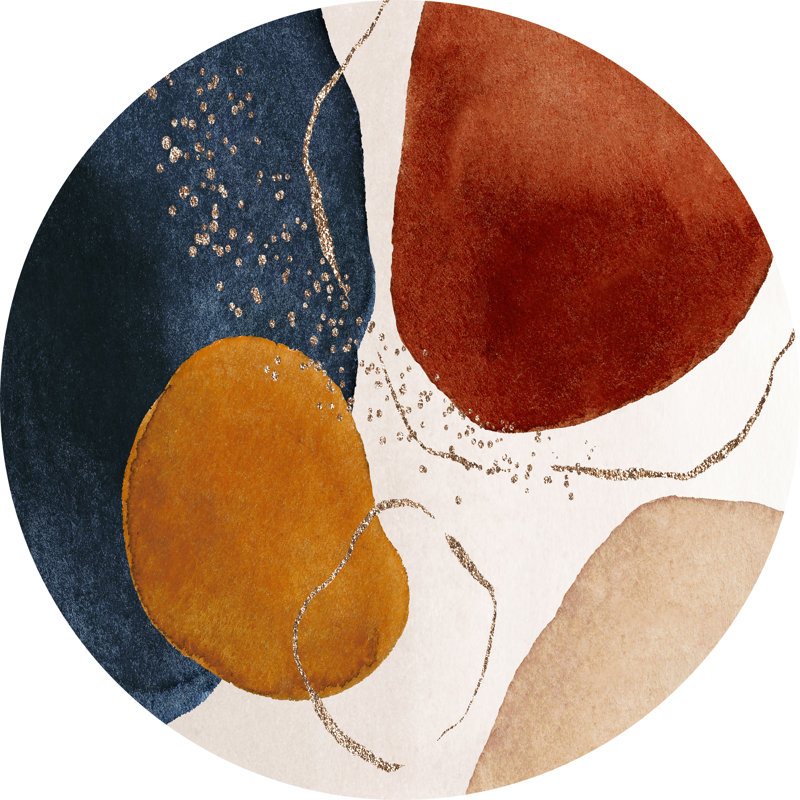 Delgardo Vinyl Machine Printed Area Rug, Round 200cm
