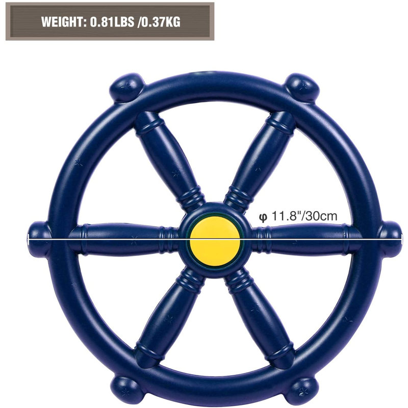 REDCAMP Plastic Swing Set Steering Wheel, Blue