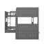 Triple lits superposés en L, lit simple Buck avec lit mezzanine attaché et deux tiroirs-946089299