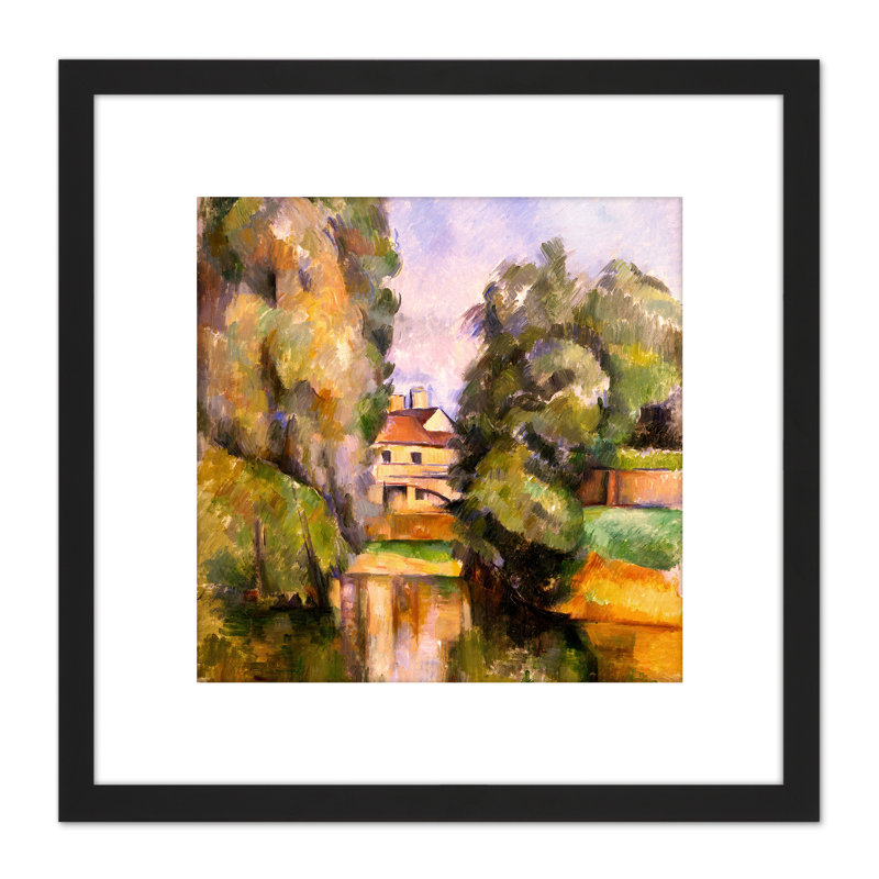 Country House By A River Cropped - Single Picture Frame Painting