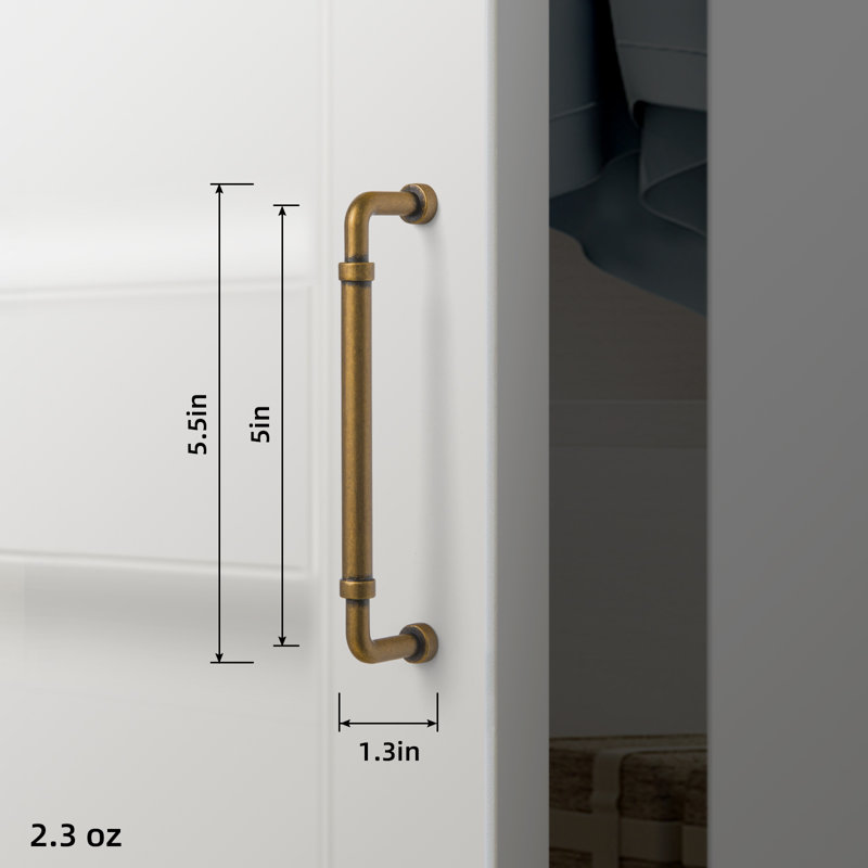 5" Center Bar Pull Multipack, Antique Brass