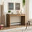 Boho Minimalist Wood Desk With Hidden Drawer-1055396119