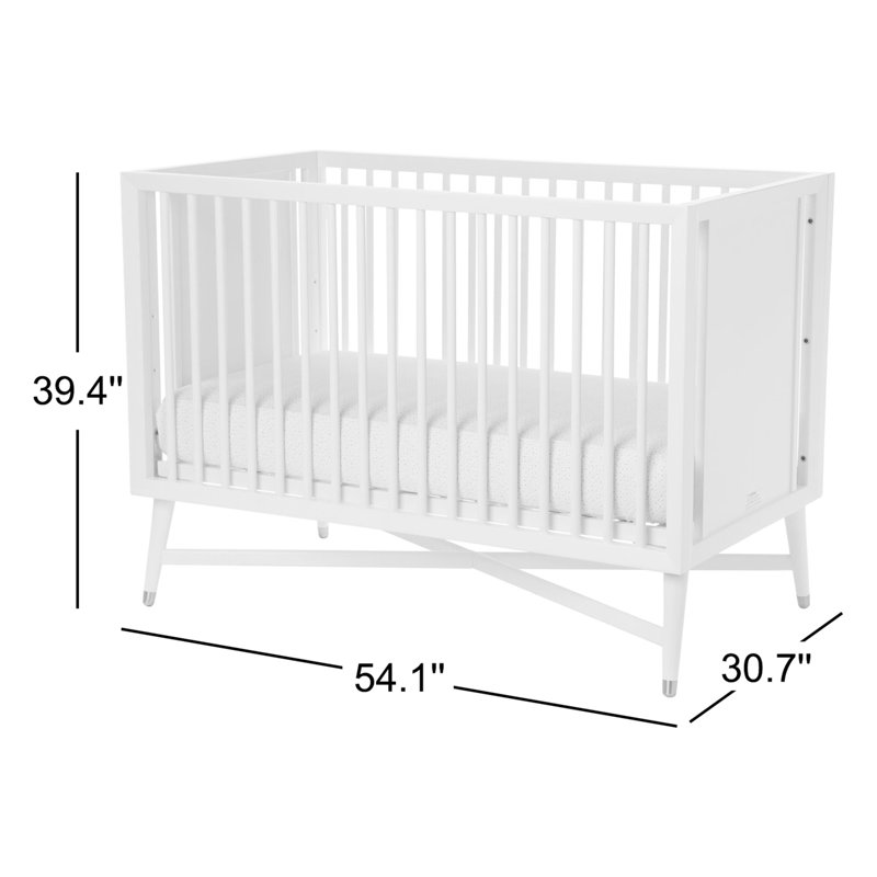 Lit de bébé convertible Paz Adam, Blanc français
