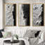 «White Black Tranquility Wall Art», ensemble de 3 impressions - Blanc et noir Tranquility Unleashed-514376608-514376611