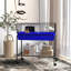 Tablettes de hamster avec cages combinant acier bleu et acier mesurant 33 x 18,5 x 35 pouces