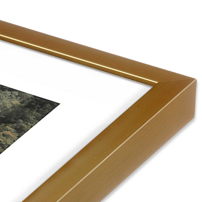 Lakeside Mansion Print, in a Frame,, Polished Gold Framed, 9.25" H x 11.25" W x 1.25" D