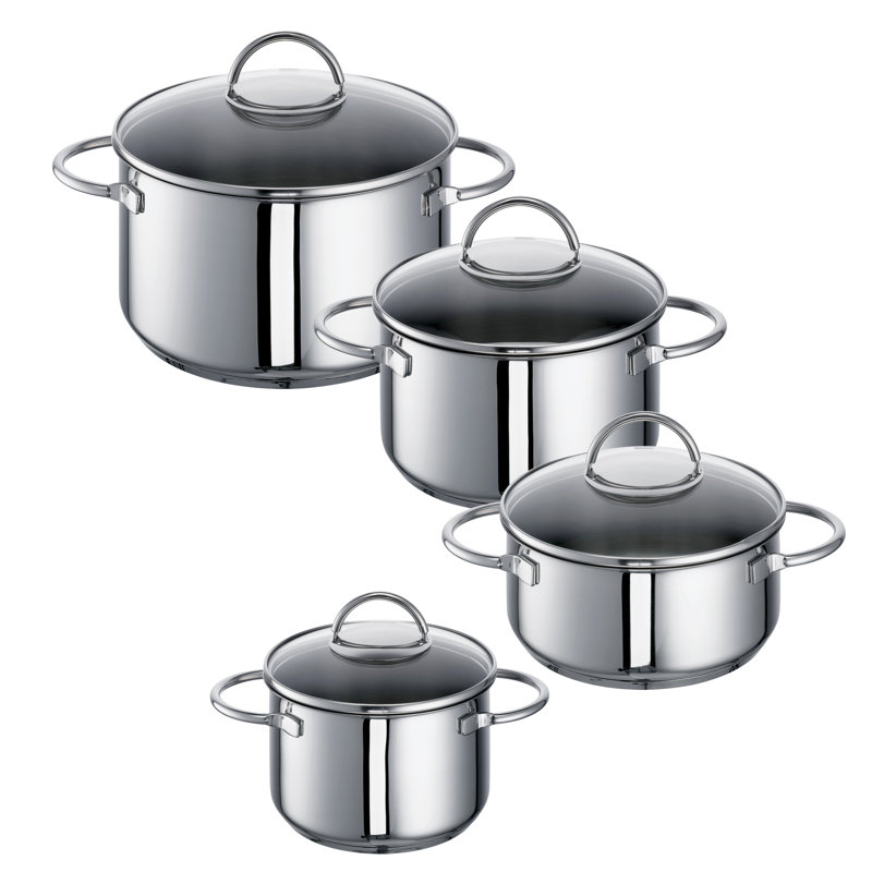 Ravenna 4-Piece Pot Set with Glass Lid