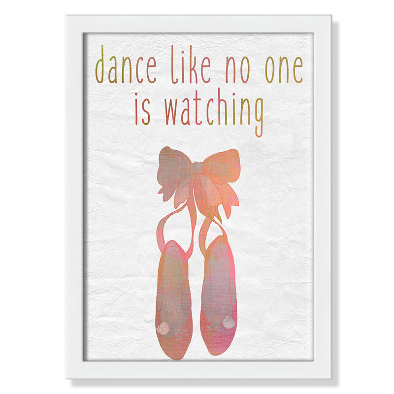 Danse, impression sur papier, H 14 po x l 10 po x P 1,18 po, Encadré de boîte à grain de bois blanc