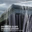 21 pi. L 11 pi. X P 11 pi. D Solarium mural en aluminium