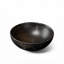 Vasque de salle de bain en céramique noire mat de 35,5 cm (14 pouces) avec motif de pierre et sans robinet