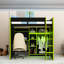 Lit mezzanine avec bureau, garde-robe et lumières RVB-1363923164