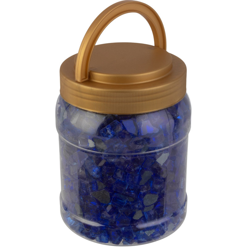 Cobalt Blue Tempered Glass Rocks for Fire Pit and Decor