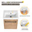18" Small Bathroom Vanity Set, Single Wall Mounted Bathroom Vanity With Ceramic Basin Sink Top, Floating Vanity With 1 Door-12640490