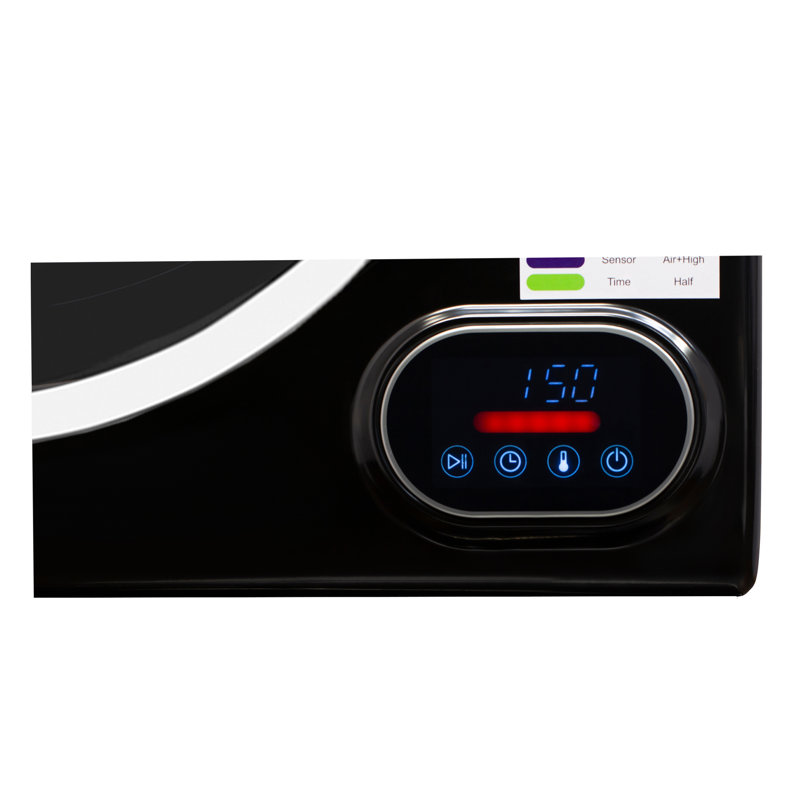 Equator Compact Vented Sensor Dryer 3.5cf/13lbs 110V Bottom control DIGITAL, Black