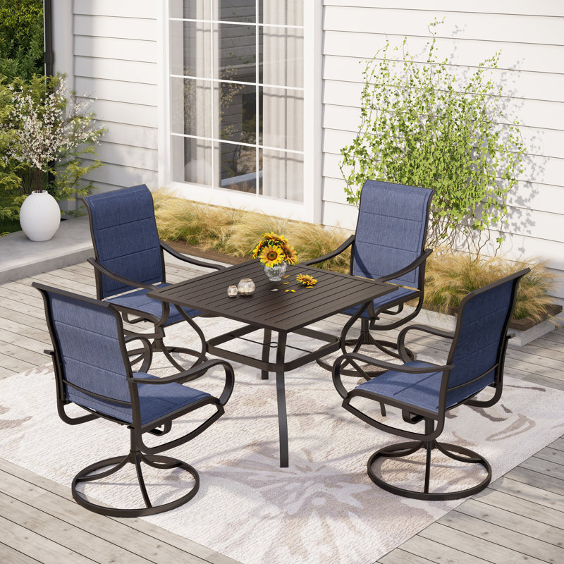 Ensemble repas d'extérieur carré L 37 po pour 4 personnes