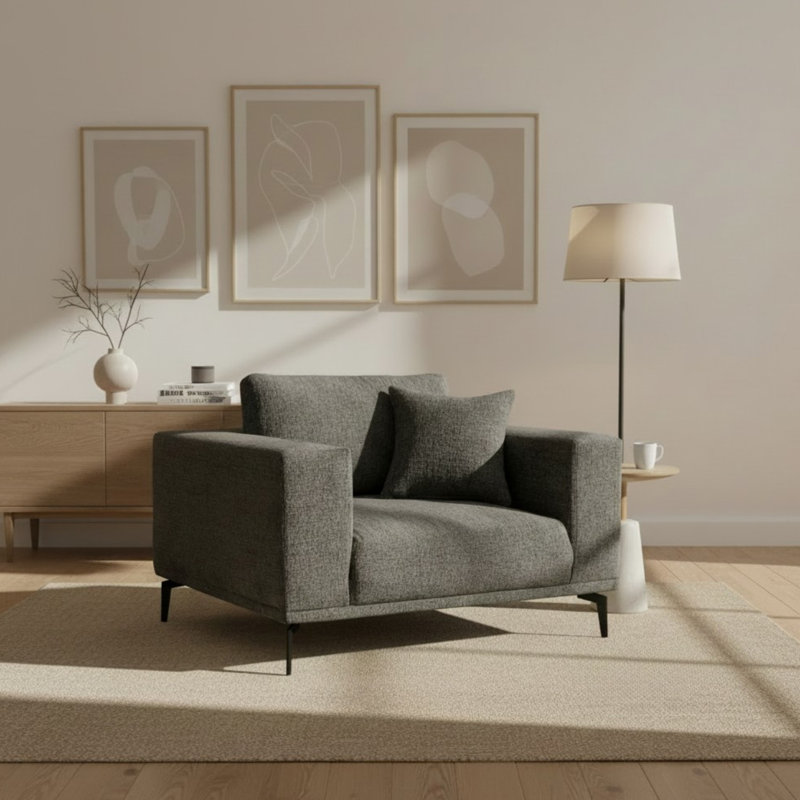 Upholstered Accent Chair, Anthracite