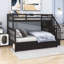 Lit superposé simple sur 3 tiroirs avec tablettes Goldean par Harriet Bee-1448756143