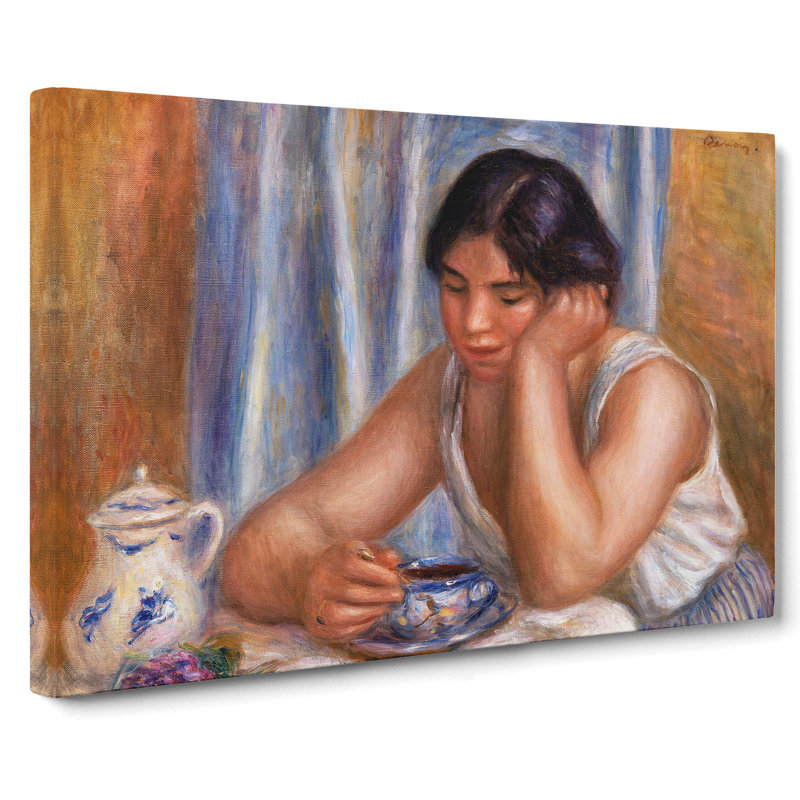 A Cup Of Chocolate by Pierre-Auguste Renoir - Wrapped Canvas, 35cm H x 76cm W x 3cm D