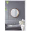 31,5 "miroir rond en bois de pin, miroir mural pour la salle de bain