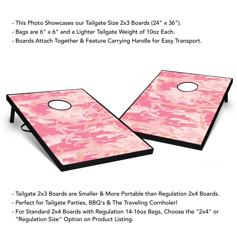 Ensemble de cornhole rose 2 'x 3' Tailgate