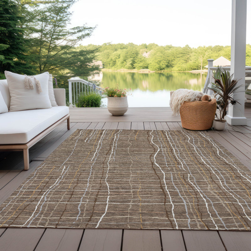 Machine Washable Indoor/Outdoor Chayden ACN998 Rug, Rectangle 9' x 12'