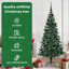 vidaXL Artificial Pre-lit Christmas Tree Green PVC and Metal-880927690