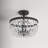 Single 3-light semi-recessed ceiling light 11.8” Finis