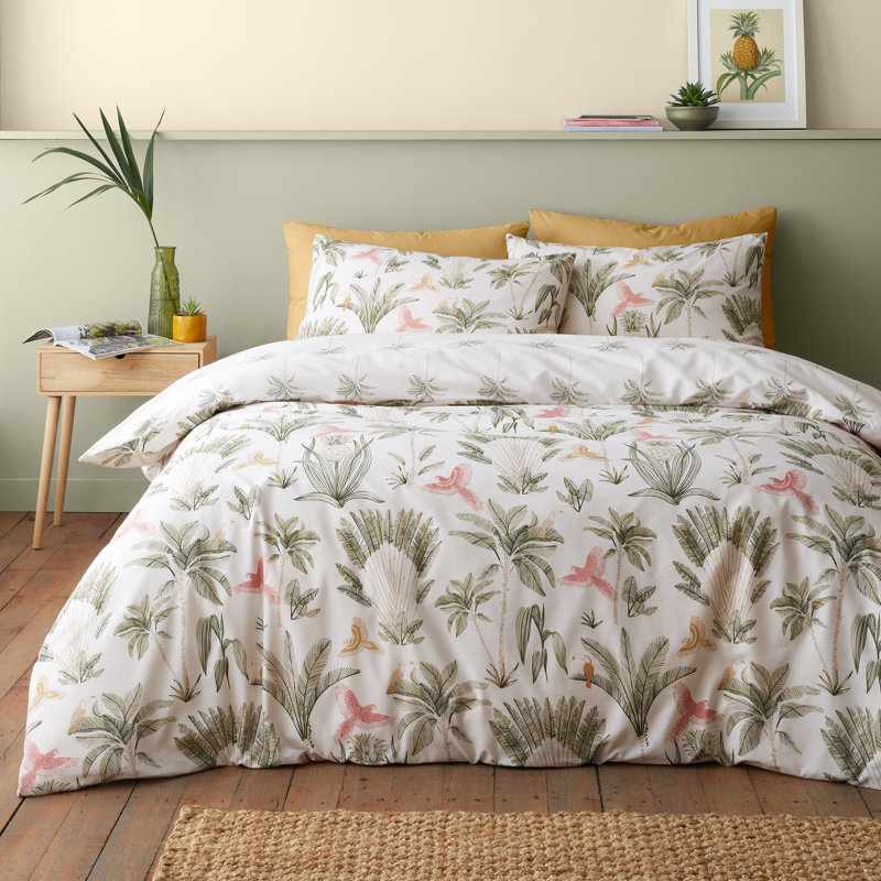 Paradiso Palm Reversible Duvet Cover Set, Double Duvet Cover Set + 2 Pillowcases
