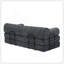 Canapé-lit convertible, canapé-lit pliant en tissu mélangé bicolore avec structure de forme fixe, canapé-lit de salon pour salon (noir moucheté)