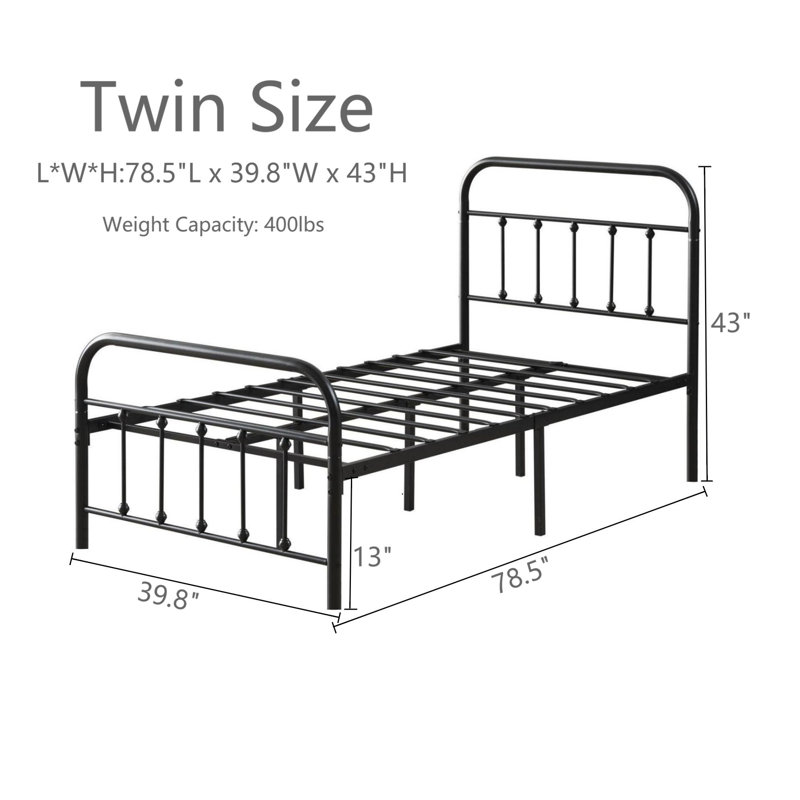 Lit plateforme Hwang, Simple, Noir