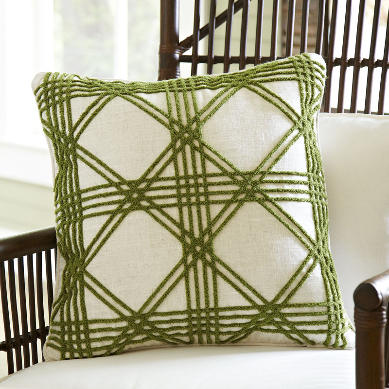 Colonial Williamsburg Lattice Tufted Pillow