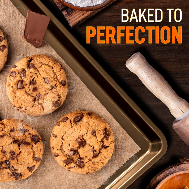 NutriChef Non-Stick Steel 3 Piece Cookie Sheet Set
