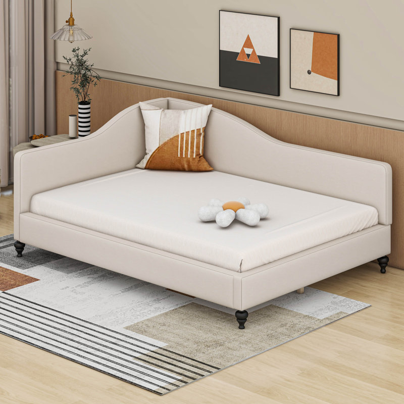 Linen Corner Daybed, Beige, Full