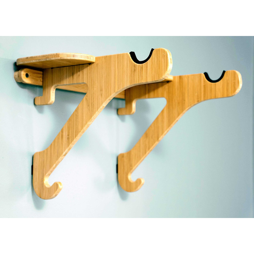 Wood Wall Mounted Multi-Use Bike Rack Grassracks 