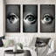 "Œil monochrome", 3 pièces sur toile-865110607-865110597