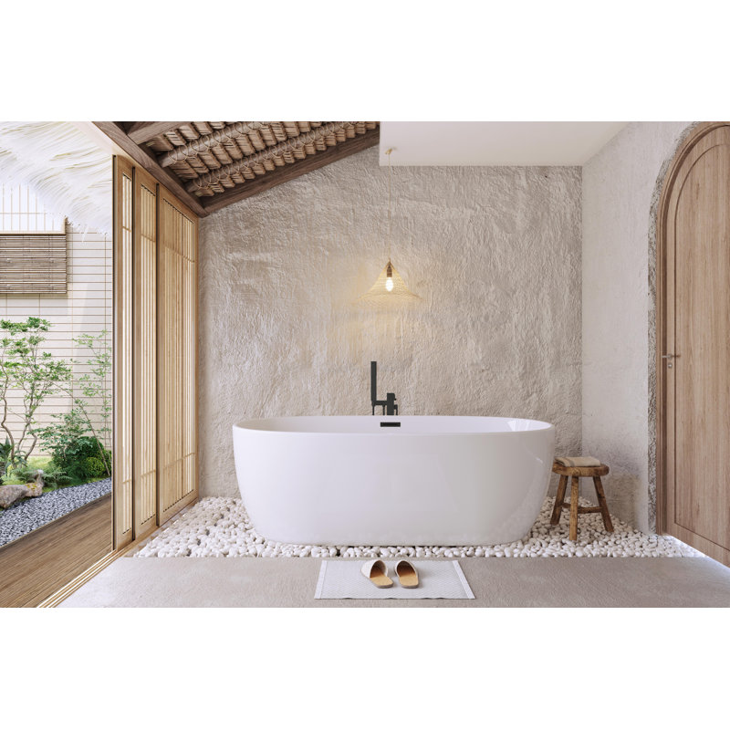Baignoire de trempage 70 po. X 34 po. Fredericksburg, Noir mat