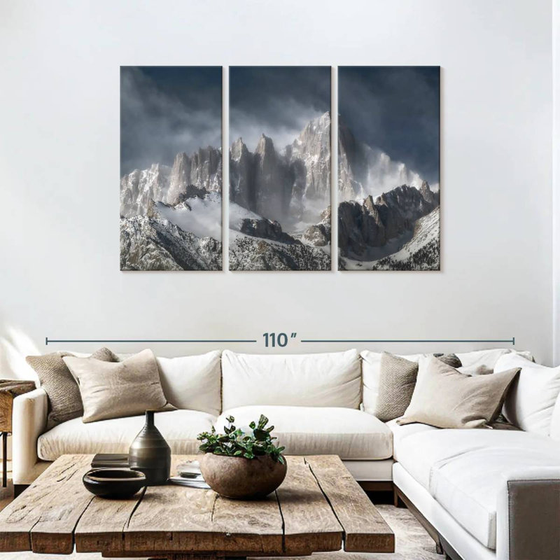 Alvord Snowy Mountain Whitney, 48" H x 74" W