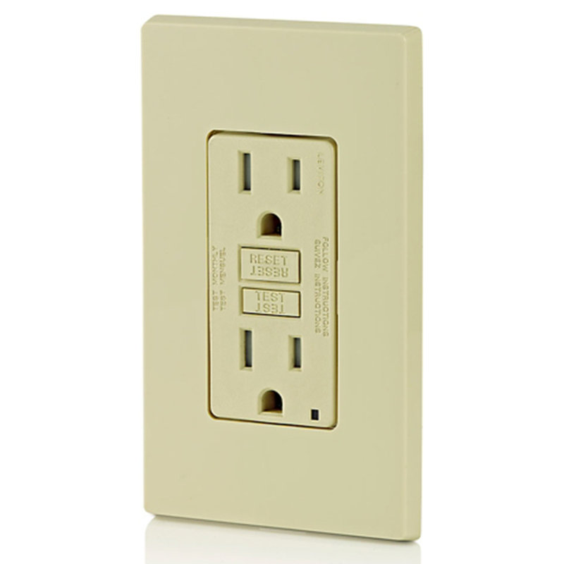 Leviton SmartlockPro 15 Amp 125 Volt Duplex Ivory GFCI Outlet 5-15R 1 Pack