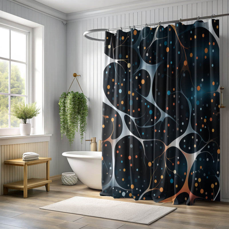 Variété géométrique - Rideau de douche Premium, H 74 po x l 71 po
