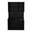 Armoire de 71,64 po de hauteur en noir pour la chambre à coucher. 6 portes, 1 tablette ouverte, 1. Un look de chambre propre et moderne avec tablette 1 chambre à coucher, noir. Design, fabrication. Matériau, facile à entretenir-122522065