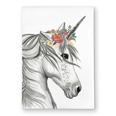 Magic Unicorn Pink Illustrative Outdoor Rug | Home Decor