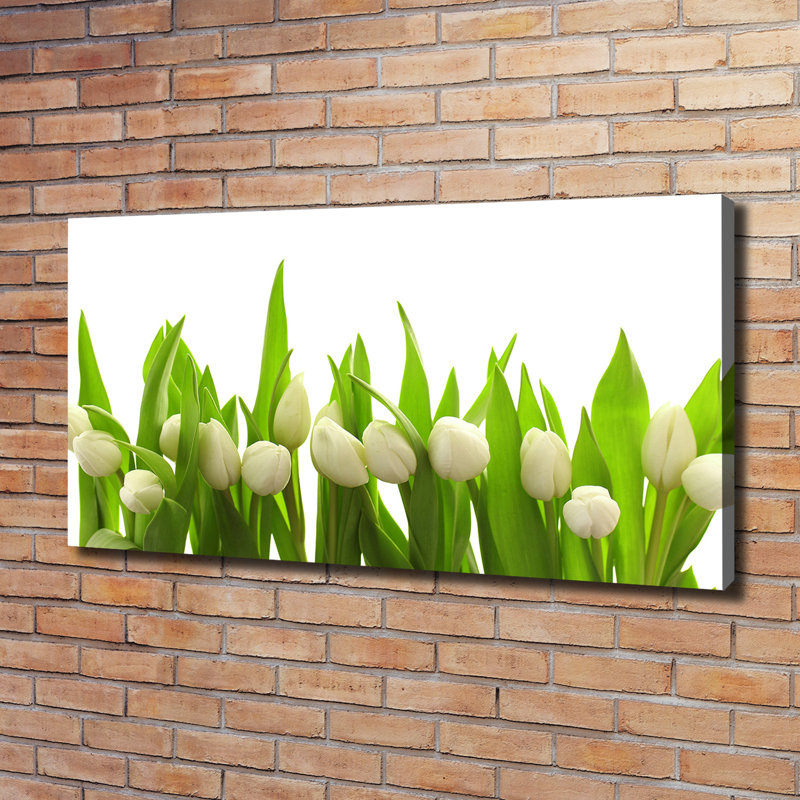 White Tulips - Wrapped Canvas Print