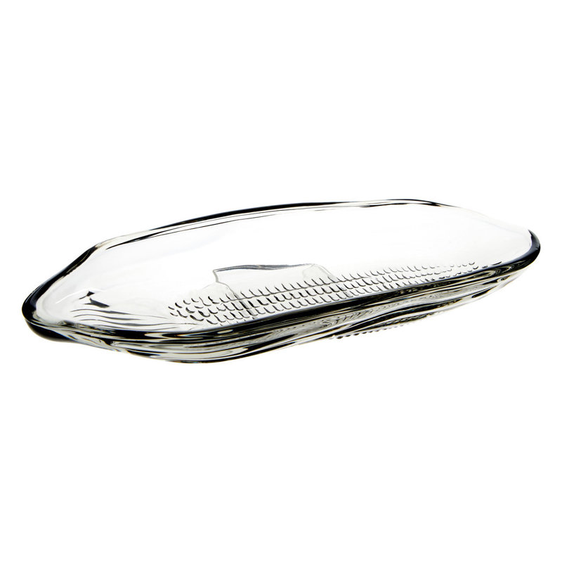 17 Stories Aimee-Louise Glass Platter, Grey