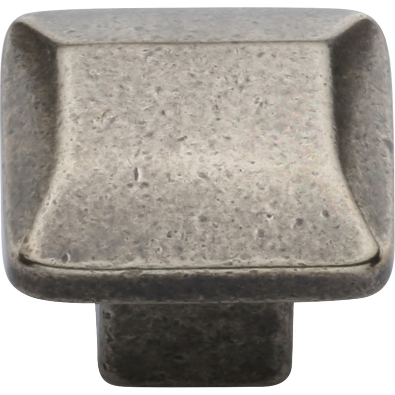 Trapezoidal Cabinet Knob, Medium White Bronze