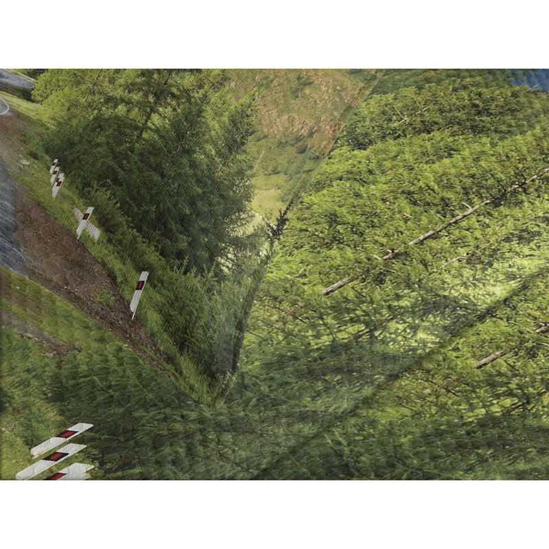 Ambesonne Nature Bedspread Mountain Landscape Road, Queen Bedspread + 2 Standard Shams