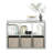 Furinno Cubicle Open Back Decorative Cube Storage Organizer, 4-Cube, Light Grey-1242548528-1236626856