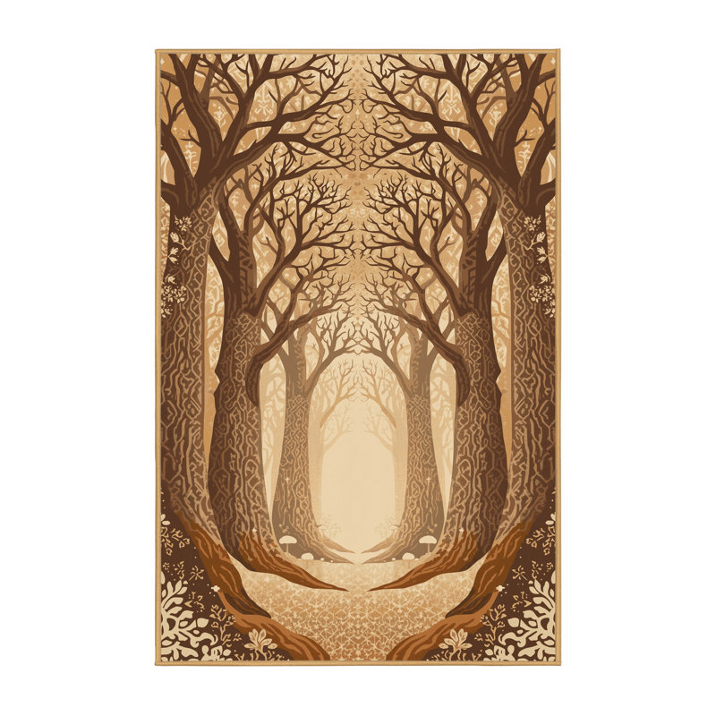 Tapis marocain doux et moelleux de style bohémien brun Olivet, 4 x 2