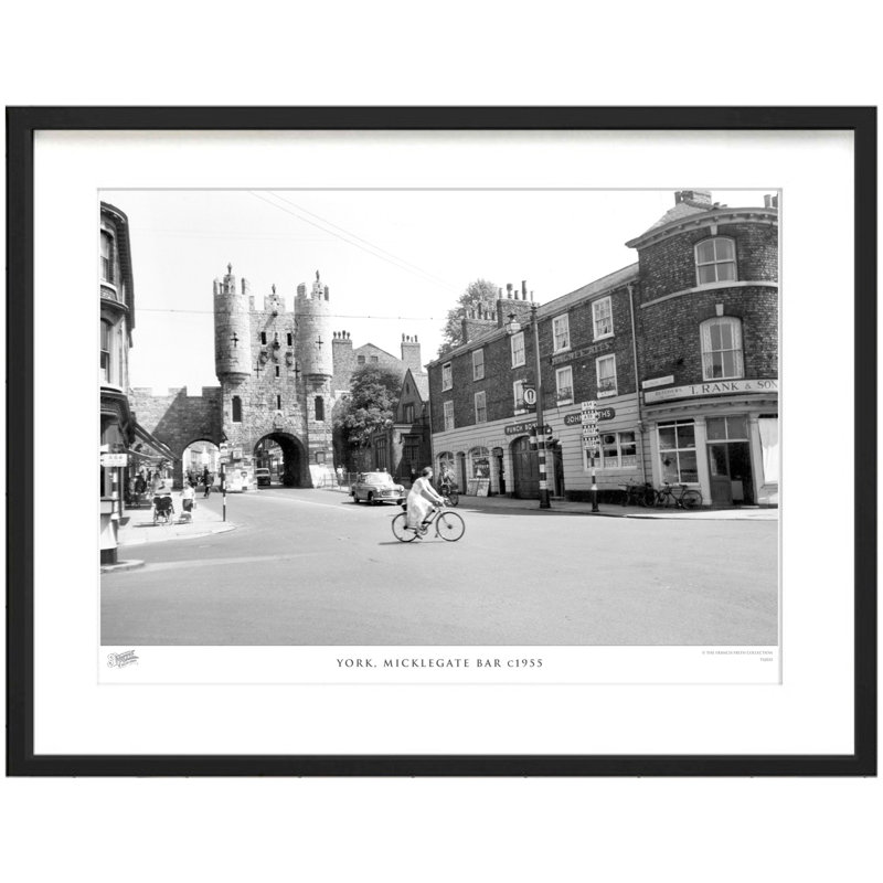 York, Micklegate Bar C1955 by Francis Frith - Single Picture Frame Print, 45cm H x 60cm W x 2.3cm D