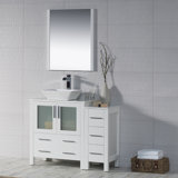 Ensemble de meuble-lavabo simple 42 po avec miroir Mance