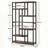 Seven-Tier Industrial Etagere Bookcase with Staggered Shelves-1643249920